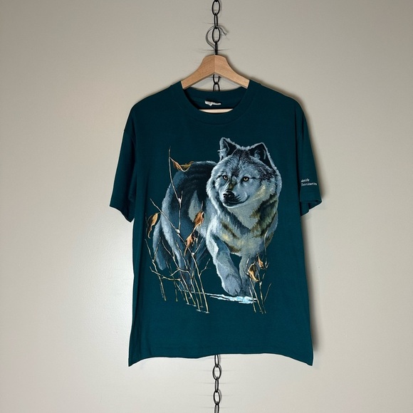 Vintage Wolf Animal T-shirt Medium - Picture 1 of 6